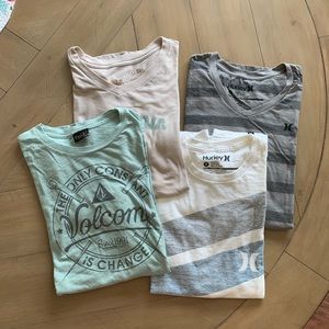 Hurley, Volcom, RVCA shirts